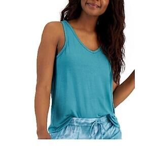 ALFANI Solid Essential Sleep Tank Top, gleenblue slate XSmall [COPY]